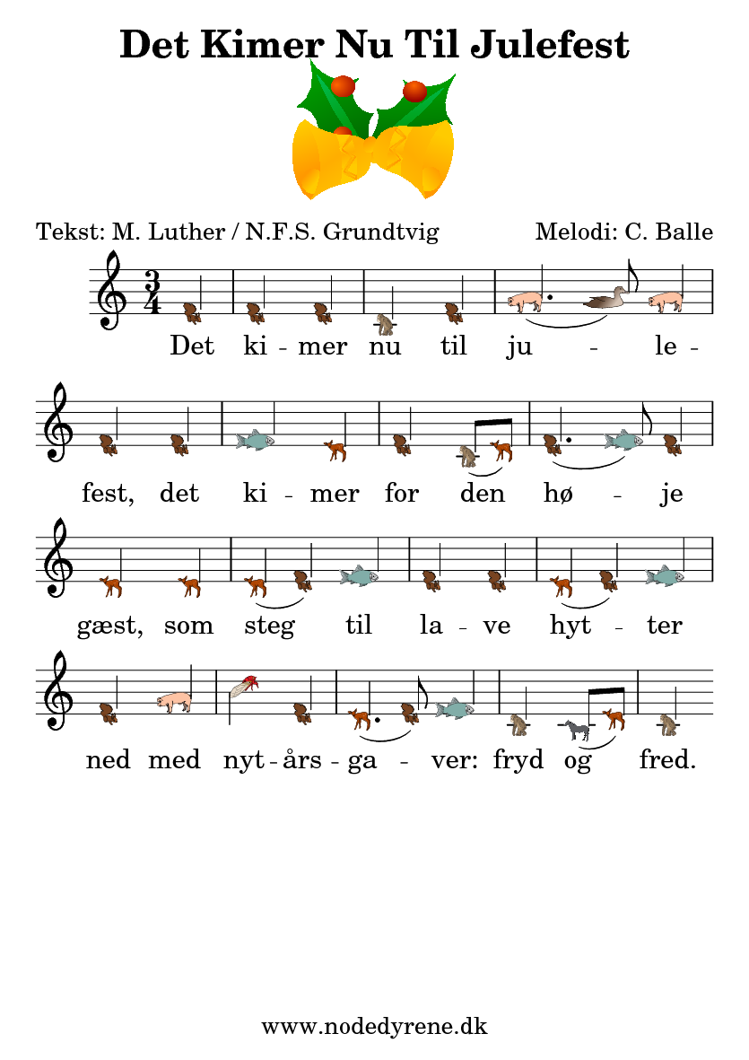 Nodeark til Det Kimer Nu Til Julefest