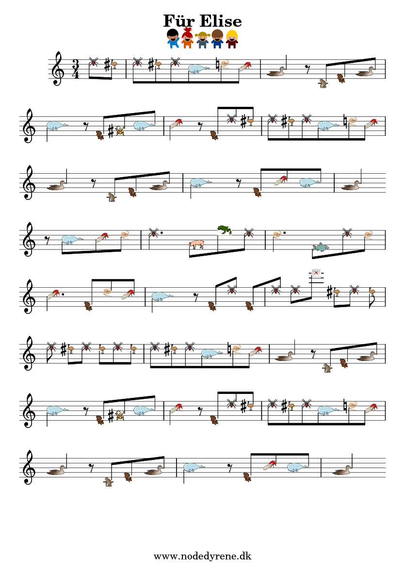 Nodeark til Für Elise