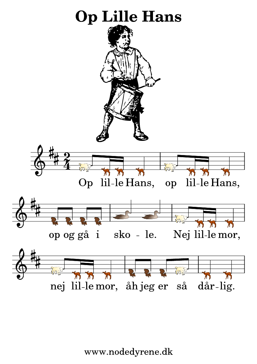 Nodeark til Op Lille Hans