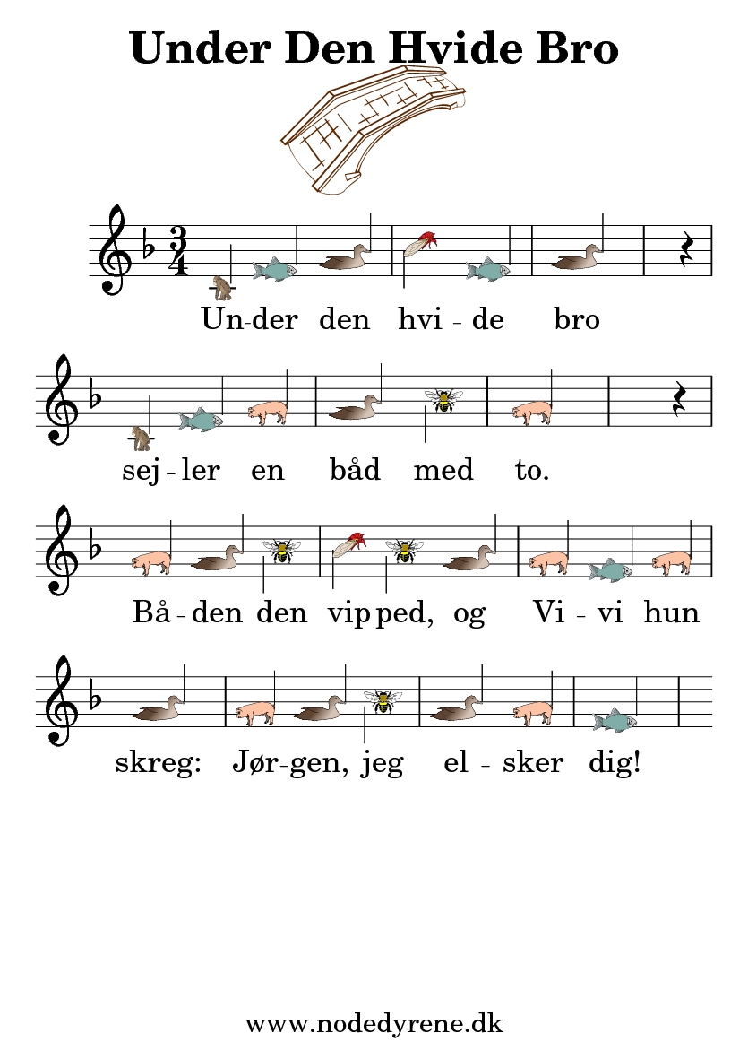 Nodeark til Under Den Hvide Bro